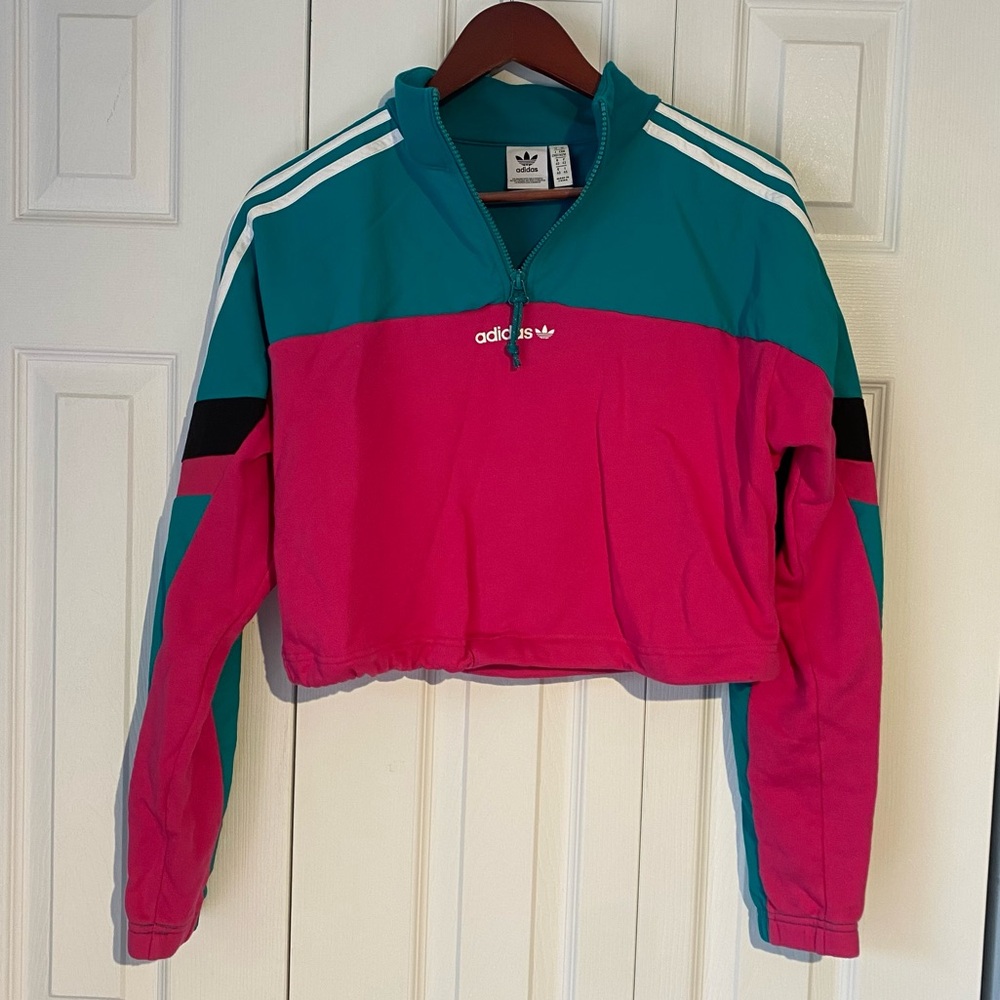 Adidas 80’s inspired crop sweater